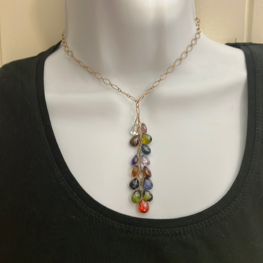 Delicate Choker with Drop Crystals